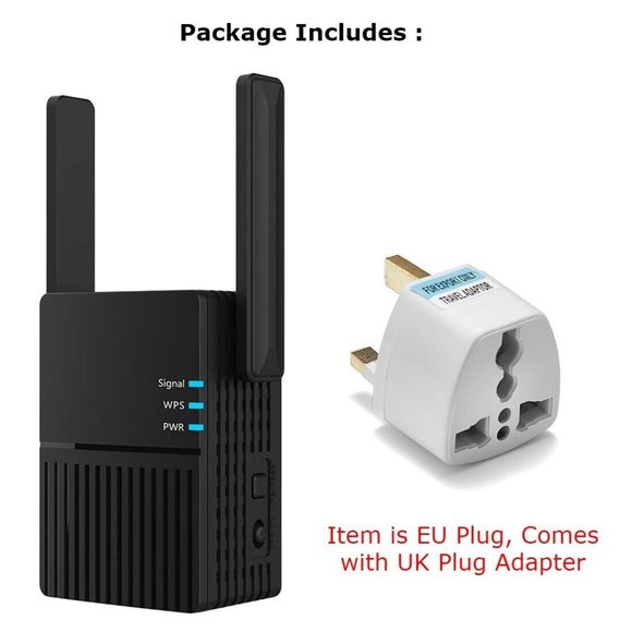 WiFi Range Extender Booster 2.4G/5GHz Wireless WiFi Repeater, 2 External Antenna - Picture 8 of 8